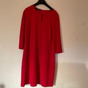 Taifun Size 10 (European size 40) Red Long Sleeved Dress